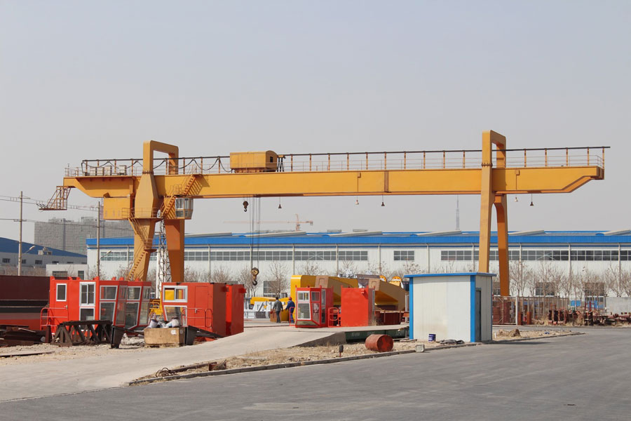 single girder gantry crane on rail